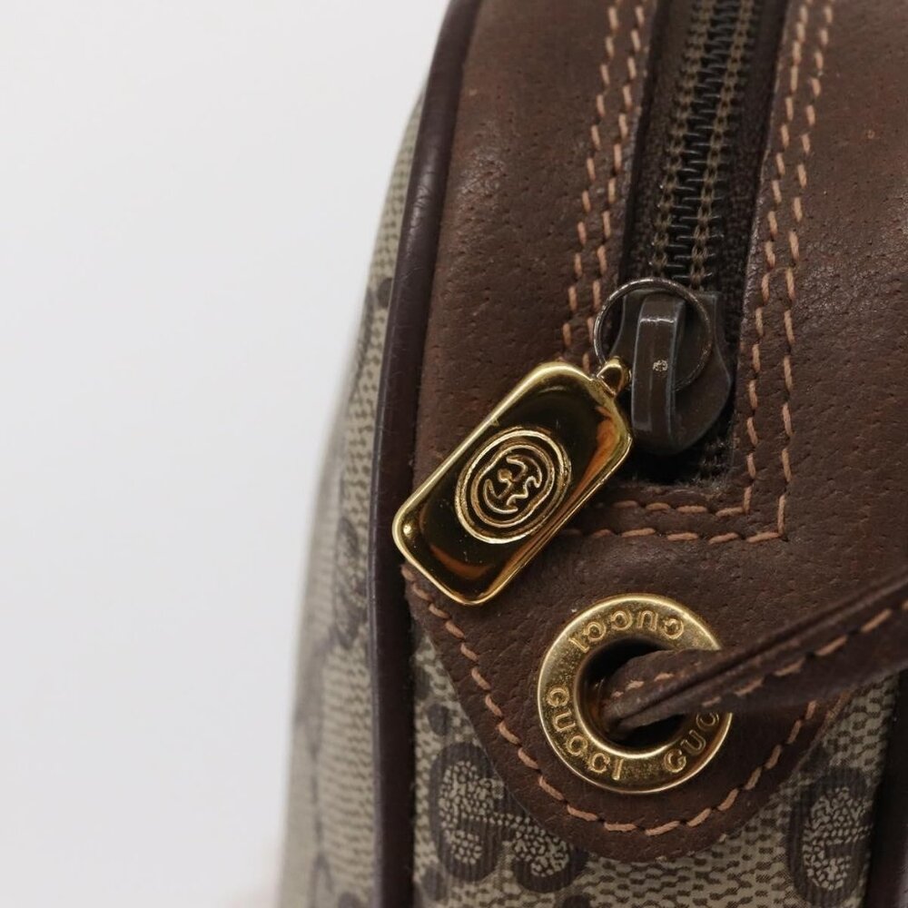 Authentic GUCCI GG Supreme Web Sherry Line Bag PVC Beige Gold 156 02 066 - Picture 6 of 16